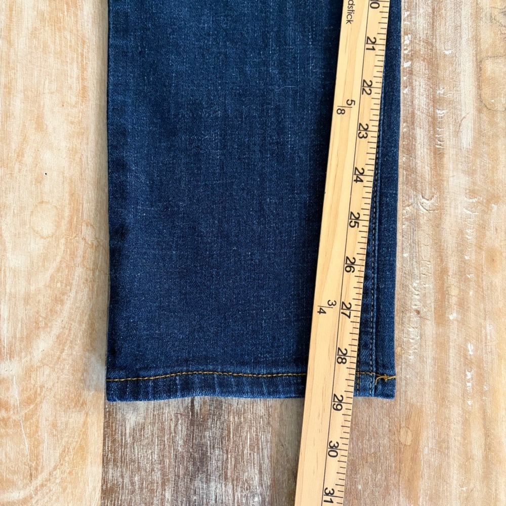 Levis 524 Too Superlow Jeans Womens 11S Dark Wash Slim Straight Denim W30 Y2K - Picture 9 of 10